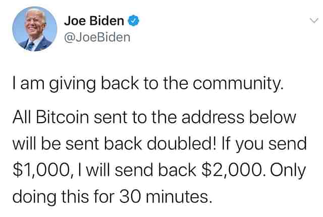 Joe Biden's tweet