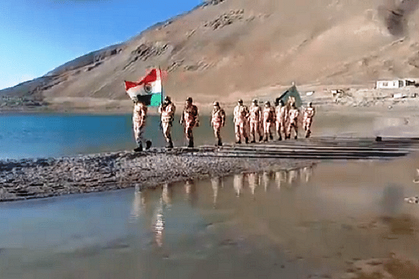 ITBP Jawans at Pangong Tso