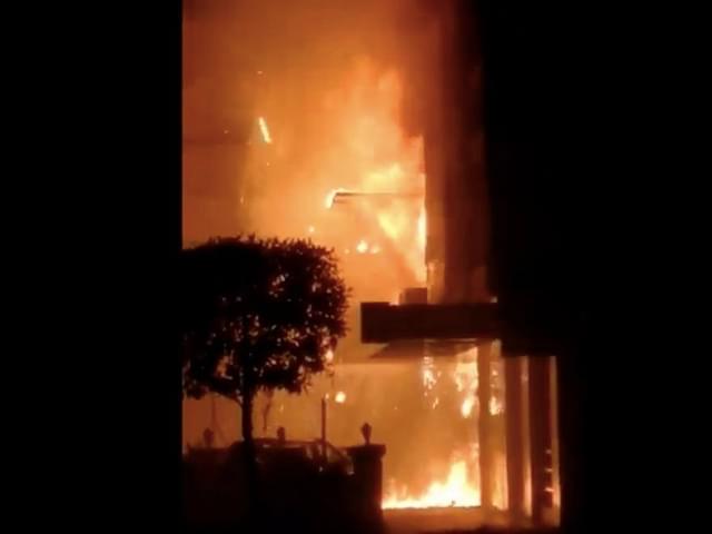 Fire accident in Vijaywada (Picture via Twitter)