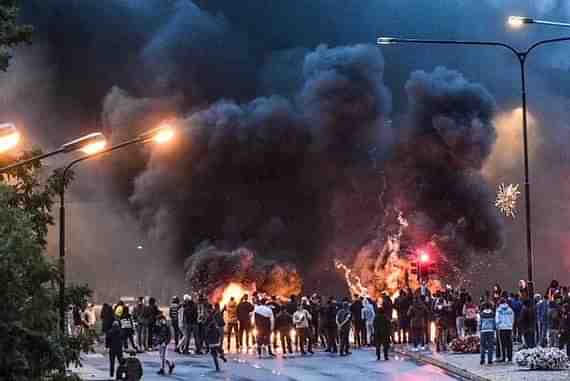 Riots in Sweden (Pic Via Twitter)