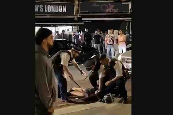 A police officer was injured while trying to break up a street Eid party in London's Ilford (Pic Via DailyMail)