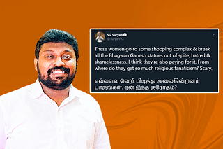 Tamil Nadu BJP spokesman S G Suryah. (SGSuryah/Twitter)