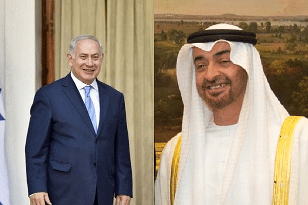 Benjamin Netanyahu - left, Sheikh Mohammed Bin Zayed - right