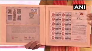PM Modi launching postal stamps in Ayodhya (Picture credits: ANI)