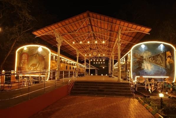 Trains at the Hubbali Rail museum.