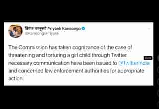 The tweet by commission’s chairman Priyank Kanoongo&nbsp;