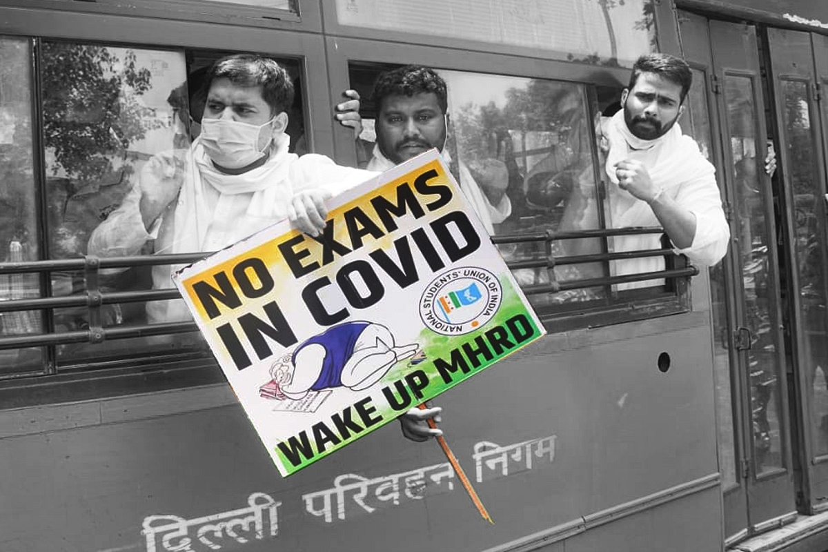 A campaign against conducting exams during Coivd-19.