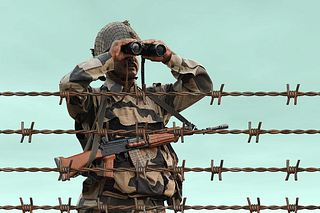 An Indian Border Security Force (BSF) soldier. (TAUSEEF MUSTAFA/AFP/Getty Images) (Illustration: Swarajya Magazine) 