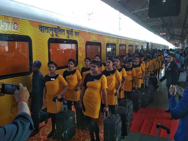 Tejas Express is India’s first private train run by subsidiary IRCTC (representative image) (Source: @Ottayann/Twitter)&nbsp;