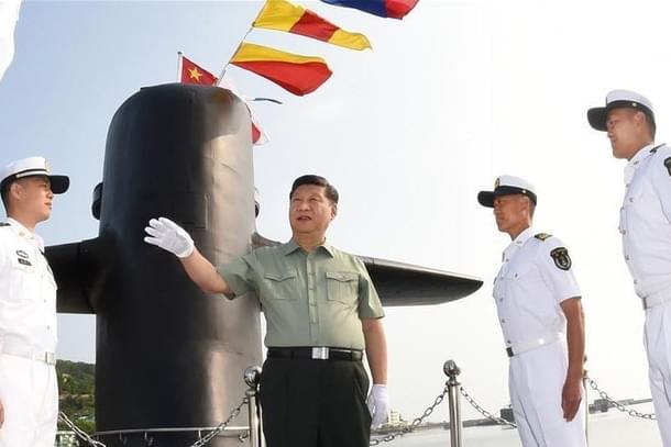 Chinese President Xi Jinping visits a submarine in 2018. (Xinhua) 