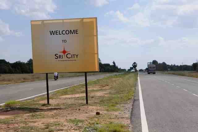 A Sri City signboard.&nbsp;