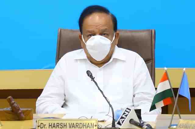 Union Minister for Health Dr Harsh Vardhan (Pic Via Twitter)