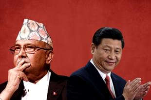 Nepal’s Prime Minister K P Sharma Oli and Chinese President Xi Jinping. 