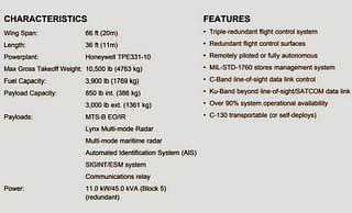 Characteristics and features of the MQ-9&nbsp;