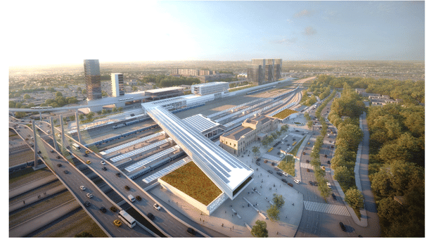 Aerial view of the proposal.