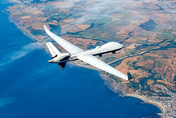 MQ-9B SkyGuardian flies across Atlantic for RAF100 event 