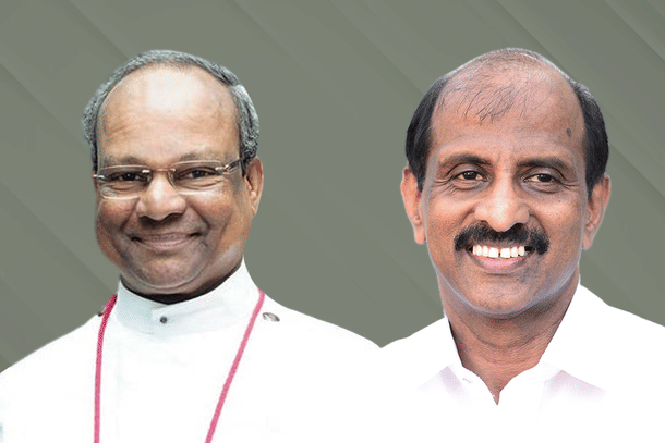 Bishop A Dharmaraj Rasalam (L) and Bennet Abraham (R)