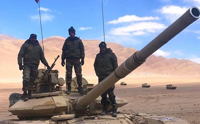 A tank of the Indian Army in eastern Ladakh.&nbsp;