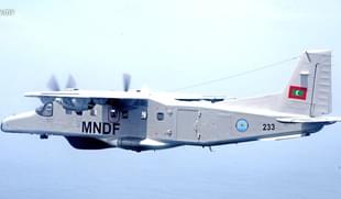 Dornier aircraft gifted to the Maldives by India. 