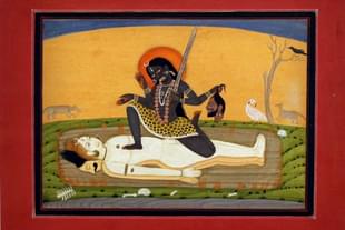 Kali and Shiva; art of Himachal Pradesh (Wikimedia Commons)