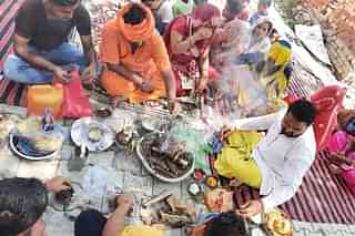 A picture of the ‘ghar wapsi’ organised in Aasan Kalan in Panipat in June