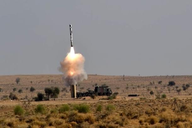 BrahMos missile being test fired. 