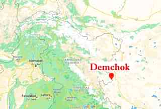 Location of Demchok in Jammu and Kashmir.