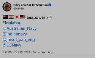 Tweet put of by the US Navy’s Chief of Information
