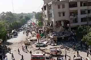 Site of Karachi blast (Twitter)