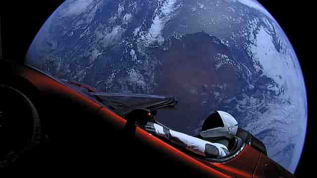 Elon Musk's Roadster with Starman (Pic Via SpaceX)