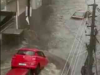 A scene from Hyderabad floods. (Video screengrab/Twitter)