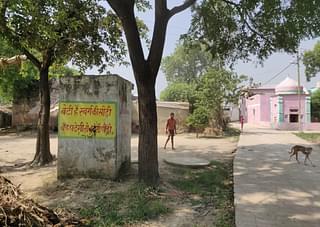 Near the entrance to Dhanwanpur village