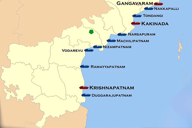 Ports on the Andhra Pradesh coast.