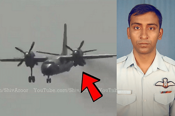 Left - malfunctioning An-32 aircraft, Right - Flt Lt Gunadnya Kharche