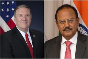 National Security Advisor (NSA) Ajit Doval with US Secretary of State Mike Pompeo. 