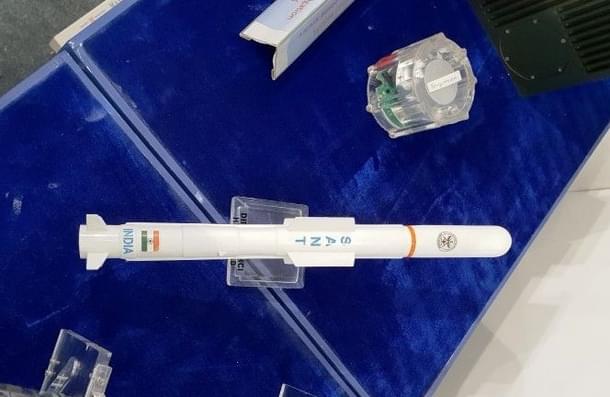 A model of SANT missile. (@Amitraaz/Twitter)