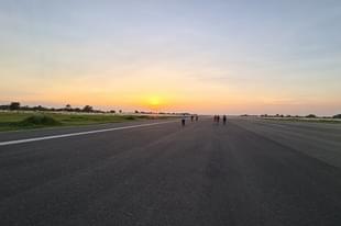 The runway at Kushinagar airport.
(Pic: @IntlAirport/Twitter