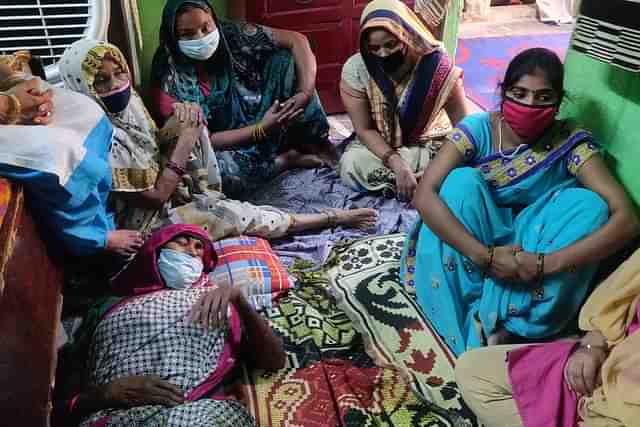 Rahul’s family mourns his death. Picture clicked on 11 October at his house. 