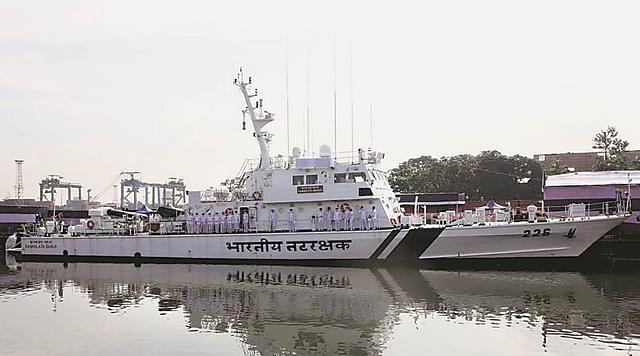 The “ICGS Kanaklata Barua” was commissioned at the GRSE Fitting Out Jetty (FOJ) Unit on Wednesday. (Indian Express)