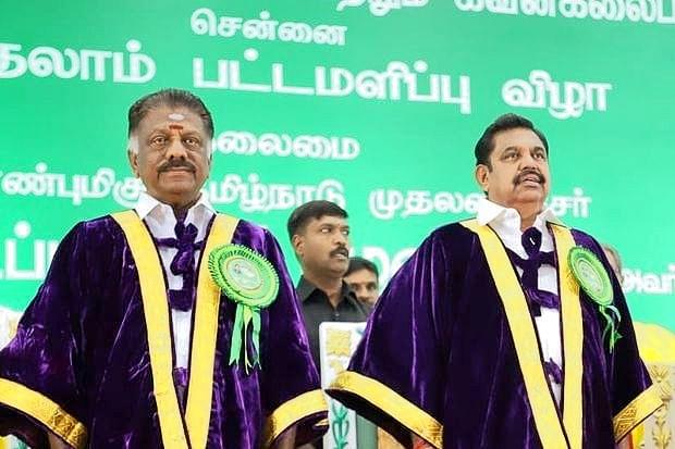 Tamil Nadu Deputy Chief Minister O Panneerselvam (L) and Chief Minister Edappadi K Palaniswami. (Facebook/@OfficeOfOPS)