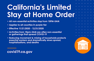 California Limited Stay At Home Order
