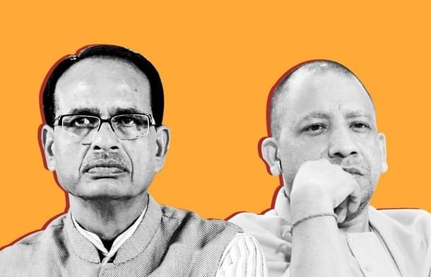 Uttar Pradesh Chief Minister Yogi Adityanath and Madhya Pradesh Chief Minister Shivraj Singh Chouhan.