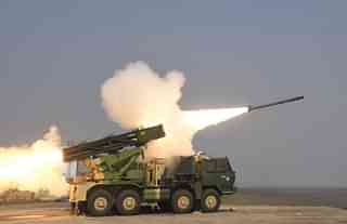 Pinaka multi barrel rocket launcher.&nbsp;