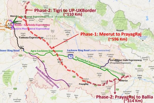 Ganga Expressway Route Map
