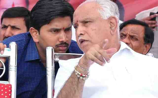 N R Santosh with Karnataka CM B S Yediyurappa