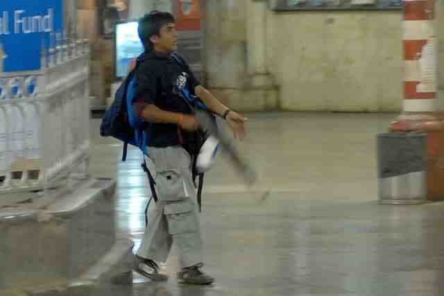 The photo of Ajmal Kasab that Sebastian D’Souza captured.