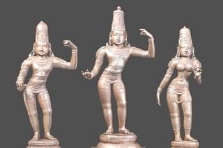 The bronze idols.