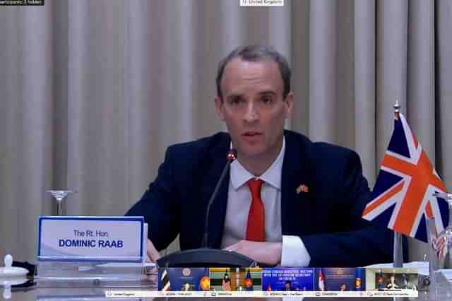 UK Foreign Secretary Dominic Raab (Pic Via Twitter)