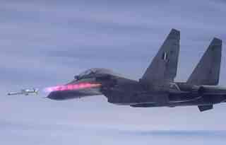 Astra missile test fired from a Su-30 fighter of the IAF.&nbsp;