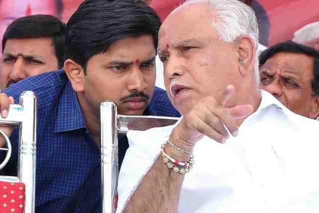 N R Santosh with Karnataka CM B S Yediyurappa